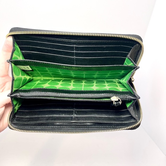 Kate Spade Black Nylon Accordion Zip-Around Wallet - Picture 5 of 6